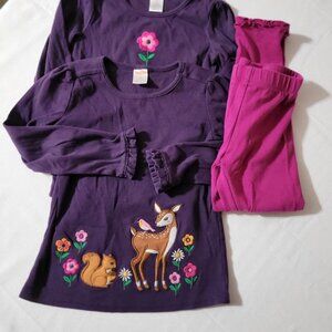 Gymboree Berry Cute Used size 6 Pants & 2 shirts Set. Mixed Bin Z26
